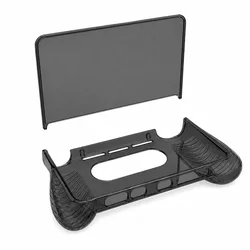 Enhanced 2 - in - 1 Soft TPU Grip Case - Shockproof & Anti - Scratch Cover for Handheld Gaming Console (Transprent Black)