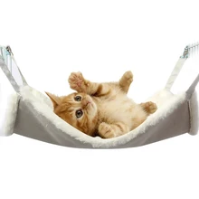 

Pet Hammock Suede Rabbit Cat Hammock Positive and Negative Cage Hammock Winter Soft Warm Pet Hanging Bed Cat Accessories