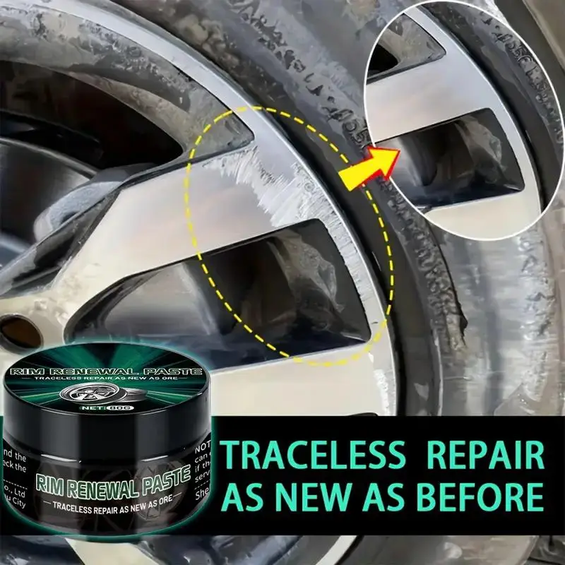 Rim Paste Repair 80g Portable Cleaning Wax Quick And Easy Repairing Wheel Guard Rim Wax For Automotive Tire Maintenance