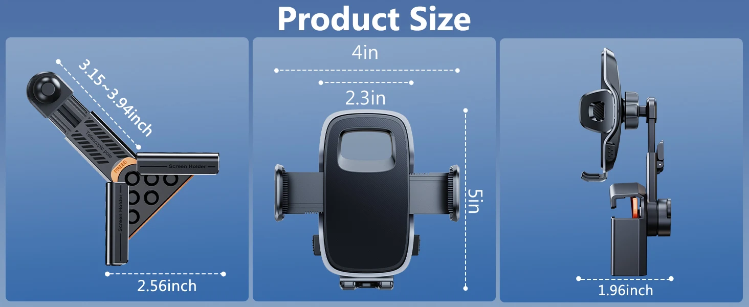 Eary Car Phone Mount 360°Adjustable for Tesla Model Y Accessories Phone Holder for Tesla Model 3/Y Screen for iPhone 17 16 15 14