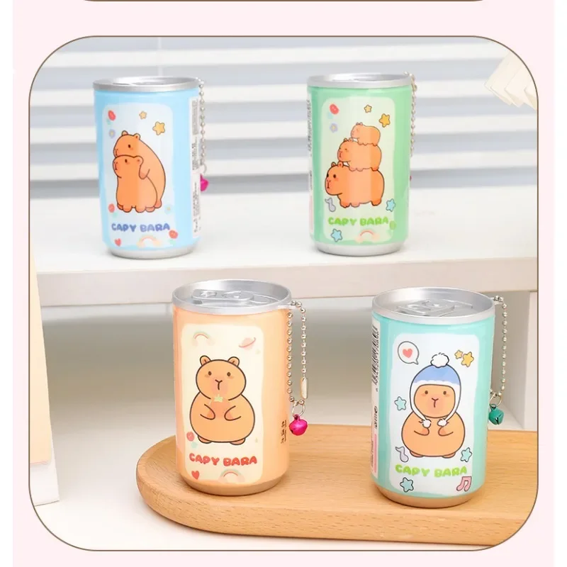 Portable Canned Wet Wipes for Children Cleaning Cloths with Creative Cartoon Chain Cute Small Bell Barreled Cans 30 Sheets 5