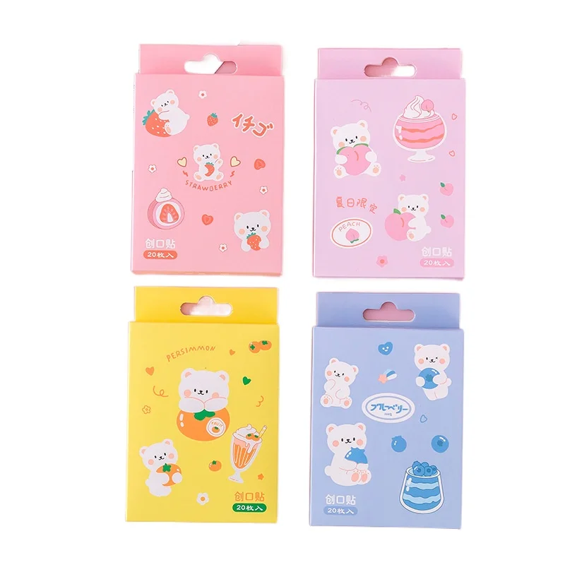 

20pcs/set Cartoon Bear Prints Band Aid for Children Kids Waterproof Wound Patch First Aid Plasters Emergency Adhesive Bandages