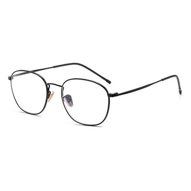 Metal Anti-blue Light Computer Glasses Women Men 1.56 Aspherical Myopia Lens Prescription Eyeglasses 0 -0.5 -0.75 -1.0 To -6.0 5