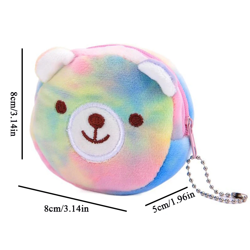 Plush Coin Purse Coin Wallet Change Bag Women Wallet Card Wallet Earbuds Storage Bag Key Case