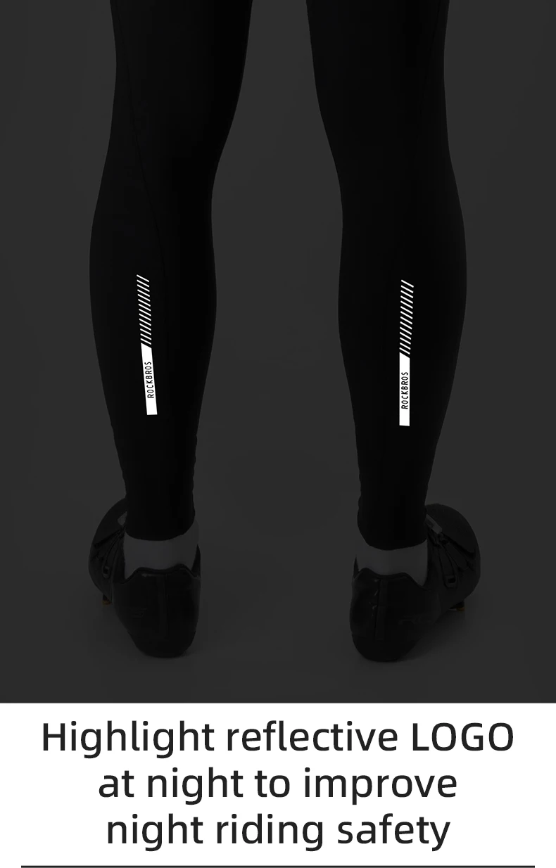 ROCKBROS Winddichte, warme Fahrradhose, Winterhose mit abnehmbarem Schnallenriemen, hochwertige, stoßdämpfende Komfortpolsterhose, MTB-Herren – Detail 13