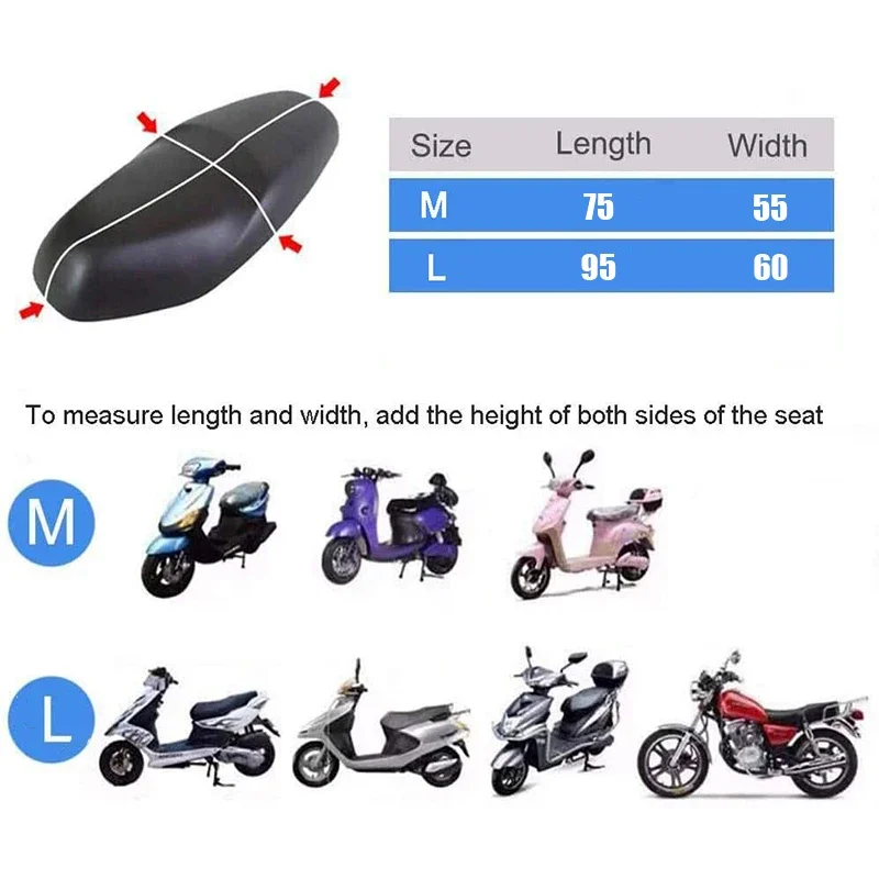 Motorcycle Seat Cover Anti-Slip 3D Mesh Fabric Breathable Waterproof Motorbike Scooter Cushion Net Cover Moto Accessories