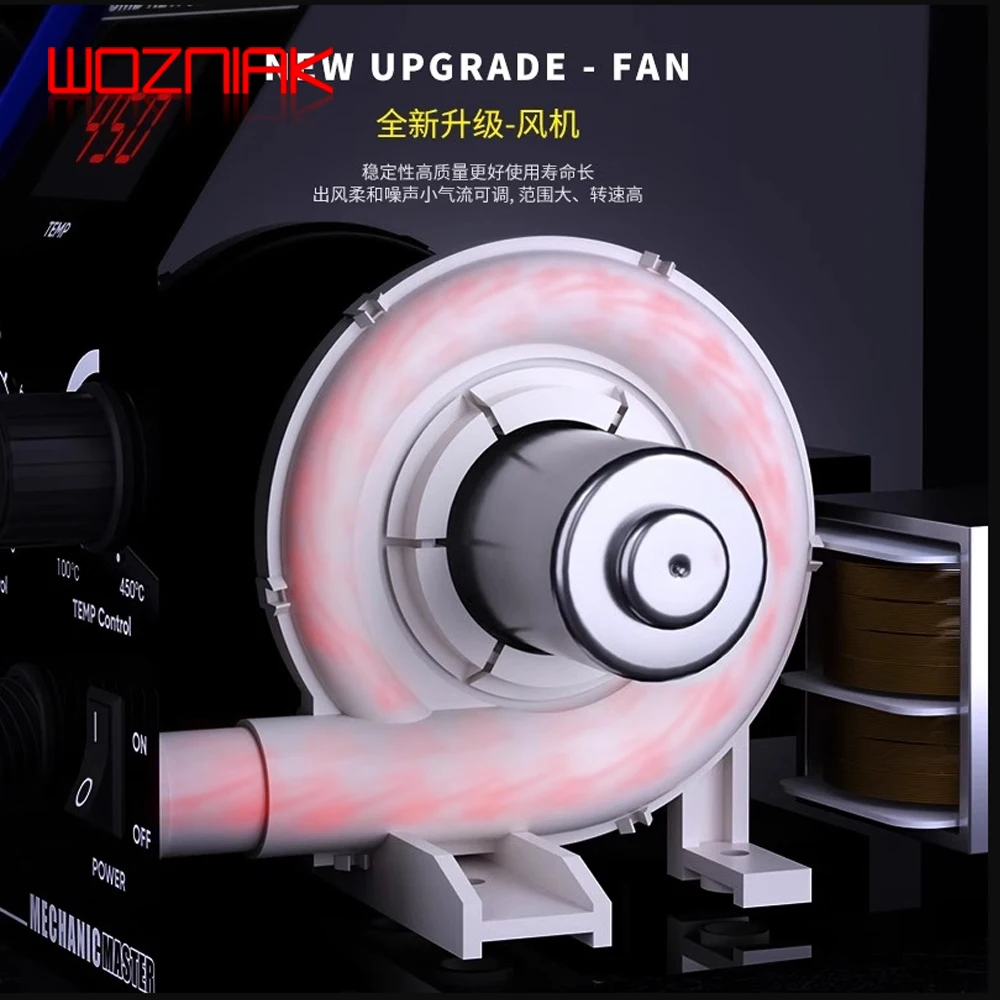 Station soudage dessoudage 957DW 2 rouleaux air chaud 220V EU