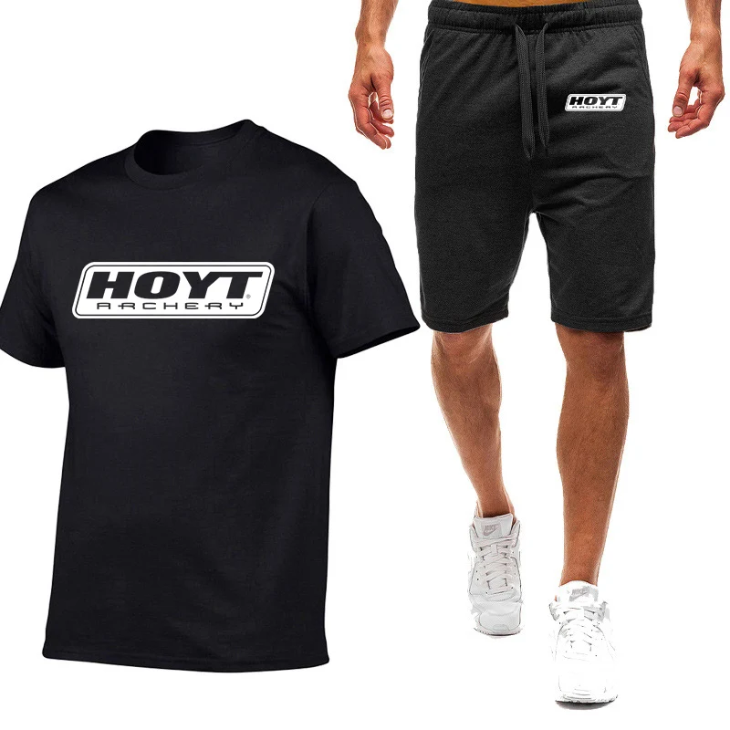 

HOYT Archery Huntinger Bows 2022 Мужская Новая модная футболка с принтом повседневные летние хлопковые комплекты из двух предметов с короткими рукавами и шортами