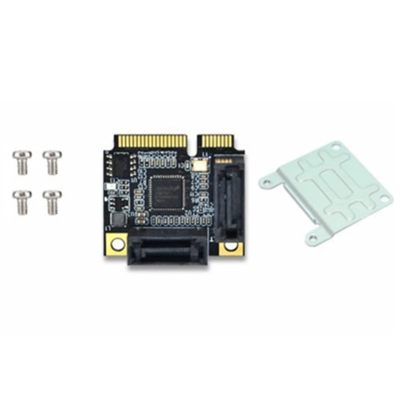 

2 Ports Mini PCI-E To SATA 3.0 Adapter Converter Hard Drive Extension Card Add On Cards For Windows Mac Linux OS