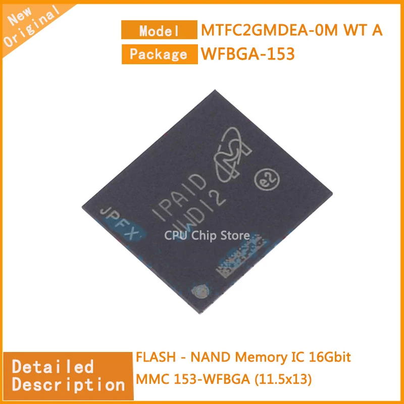 

10Pcs/Lot New Original MTFC2GMDEA-0M WT A MTFC2GMDEA FLASH - NAND Memory IC 16Gbit MMC 153-WFBGA (11.5x13)