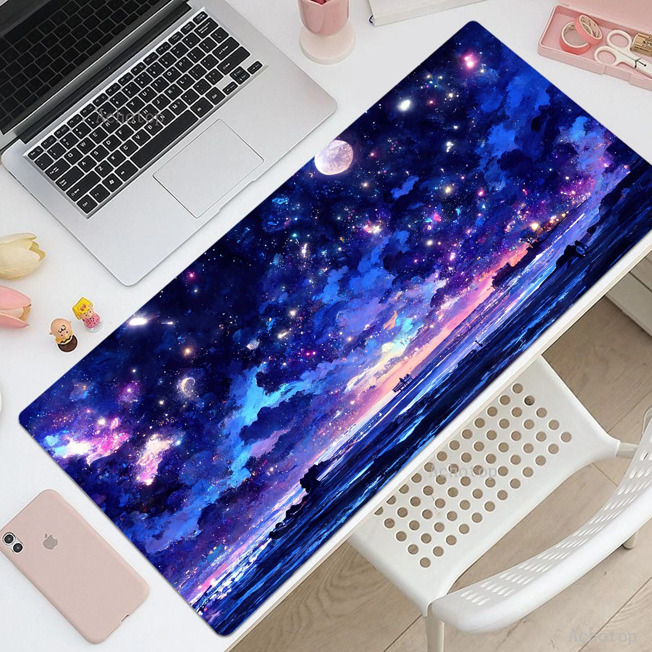 

Large Starry Sky Gaming Mousepad Game Speed Keyboard Mousemat Non-slip Rubber Desk Mats Notebook Table Carpet Office Mouse Mat