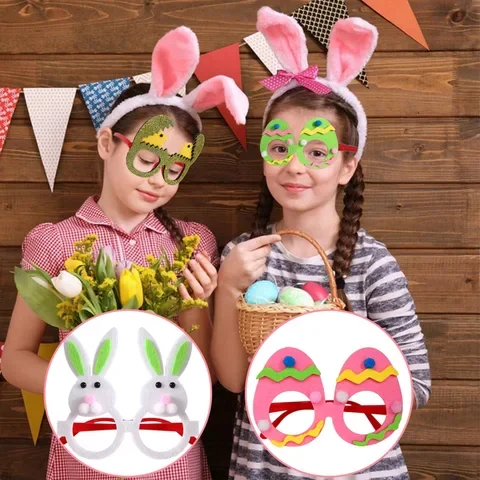 

Easter Bunny Rabbit Glasses Frame Photo Booth Prop Chick Eggs Photobooth Easter Decorations Easter Event Party Favors Kids Gifts