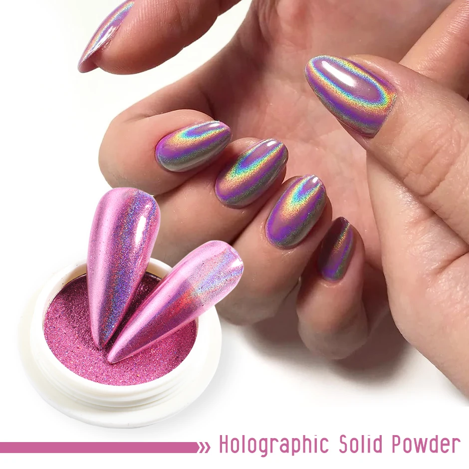 Nail Glitter Laser Metallic Rubbing Dust Chrome Powder Shinning Manicure Decoration Pigment CHLF01-07-1 nail powder,nail glitter,nail pigment,nail decoration,nail decorations