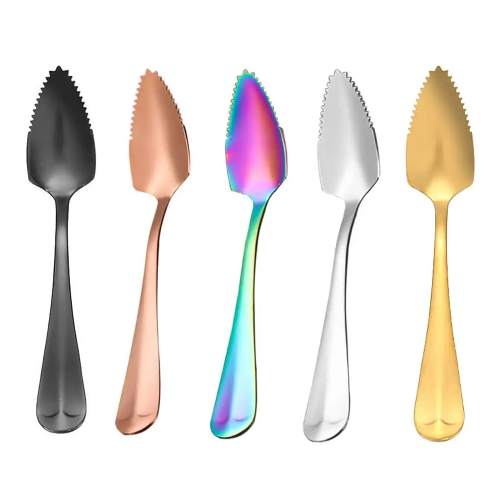 

1 pcs Serrated Spoon Watermelon Grapefruit Spoons Stainless Steel Dessert Spoon for Citrus Fruits Salads Ice Cream and Dessert