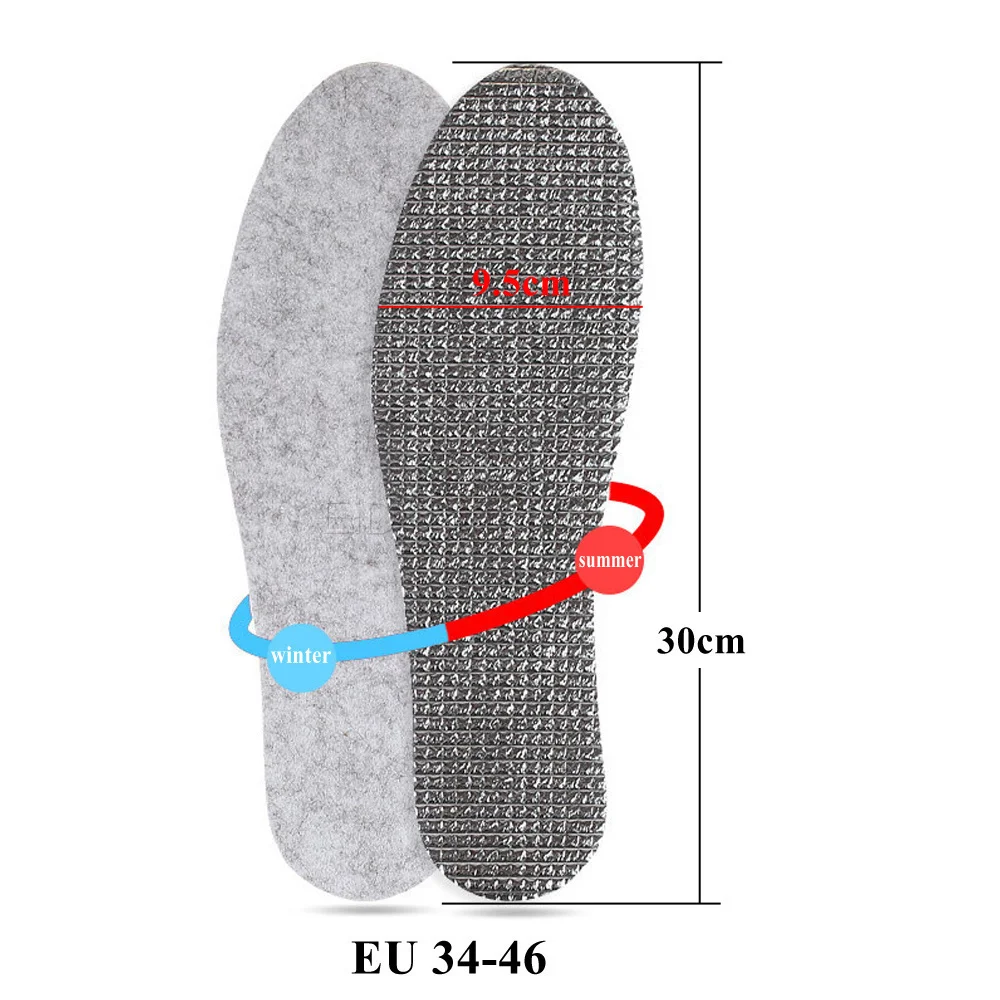 Eid Winter Zinn folie warme Einlegesohlen für Schuhe Männer Frauen weiche Schuhe Pads atmungsaktive haut freundliche Baumwolle halten warme thermische Einlegesohle – Detail 30