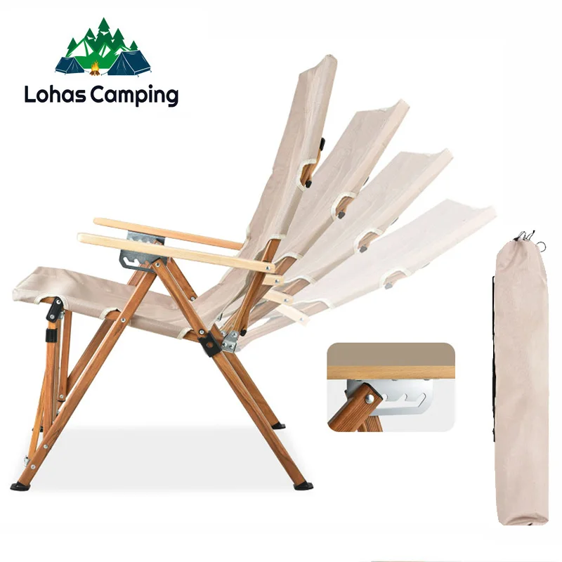Chaise relax pliante portable 4 positions inclinables pour plage bureau sieste pêche camping