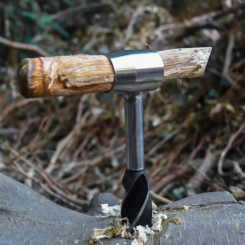 Outdoor Survival Settler Tool Wood Auger Sturdy Steel Hand Drill Bit