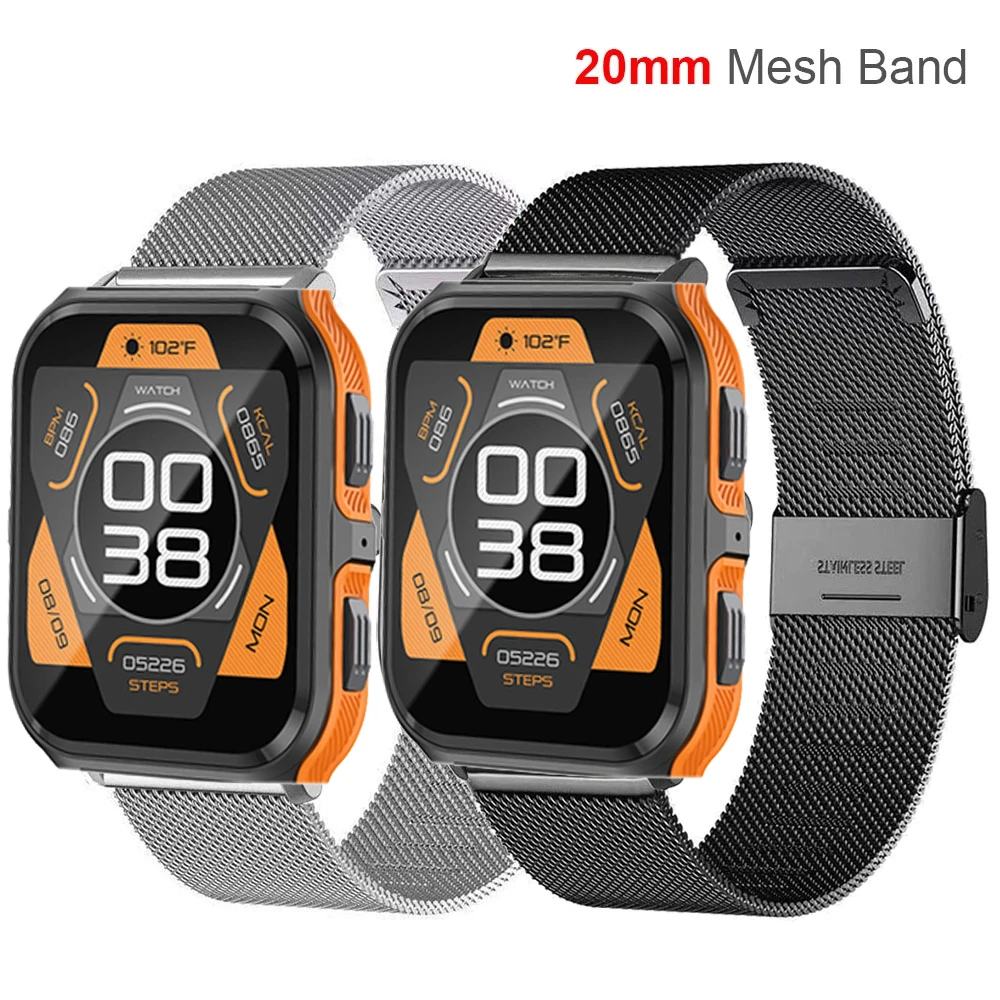 

20mm Mesh Watch Band for COLMI P73 P28 Plus P20 P30 Bracelet Wrist Strap Loop for COLMI P73 Watchband Accessories