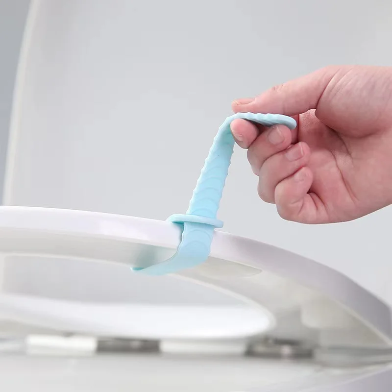 

Silicone Toilet Seat Lift Device Anti-dirty Hands Clamshell Lift Toilet Accessories Sanitary Waterproof Handle Toilet Portable