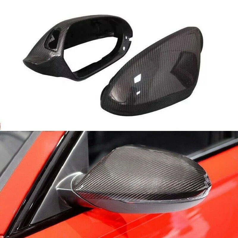 

Carbon Fiber Side Mirror Cover Replacement Rearview Mirror Cover With Lane Assit For Audi C7 A6 S6 RS6
