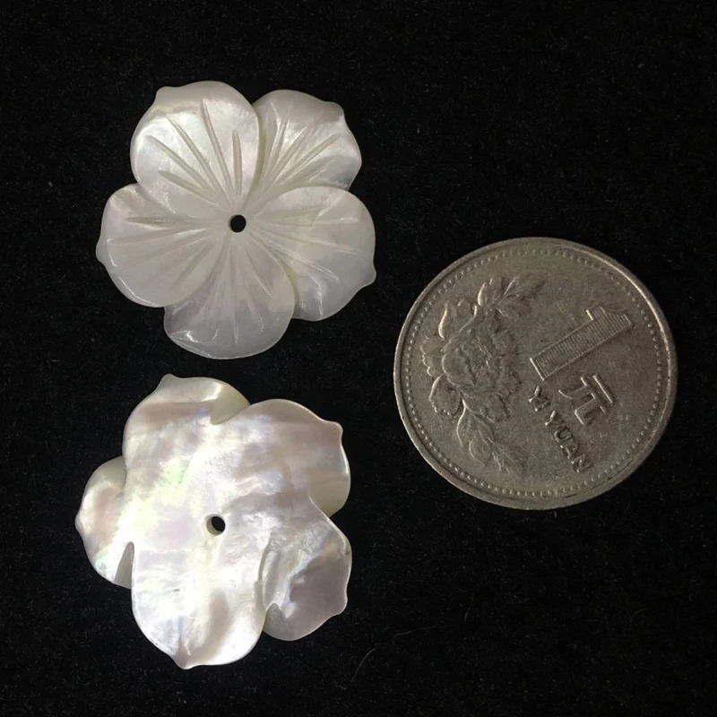 Hot Sale Wholesale Shell Flower 10-30mm White Pink Black Yellow Welcome to Customize Any Product for Jewelry Handmade DIY