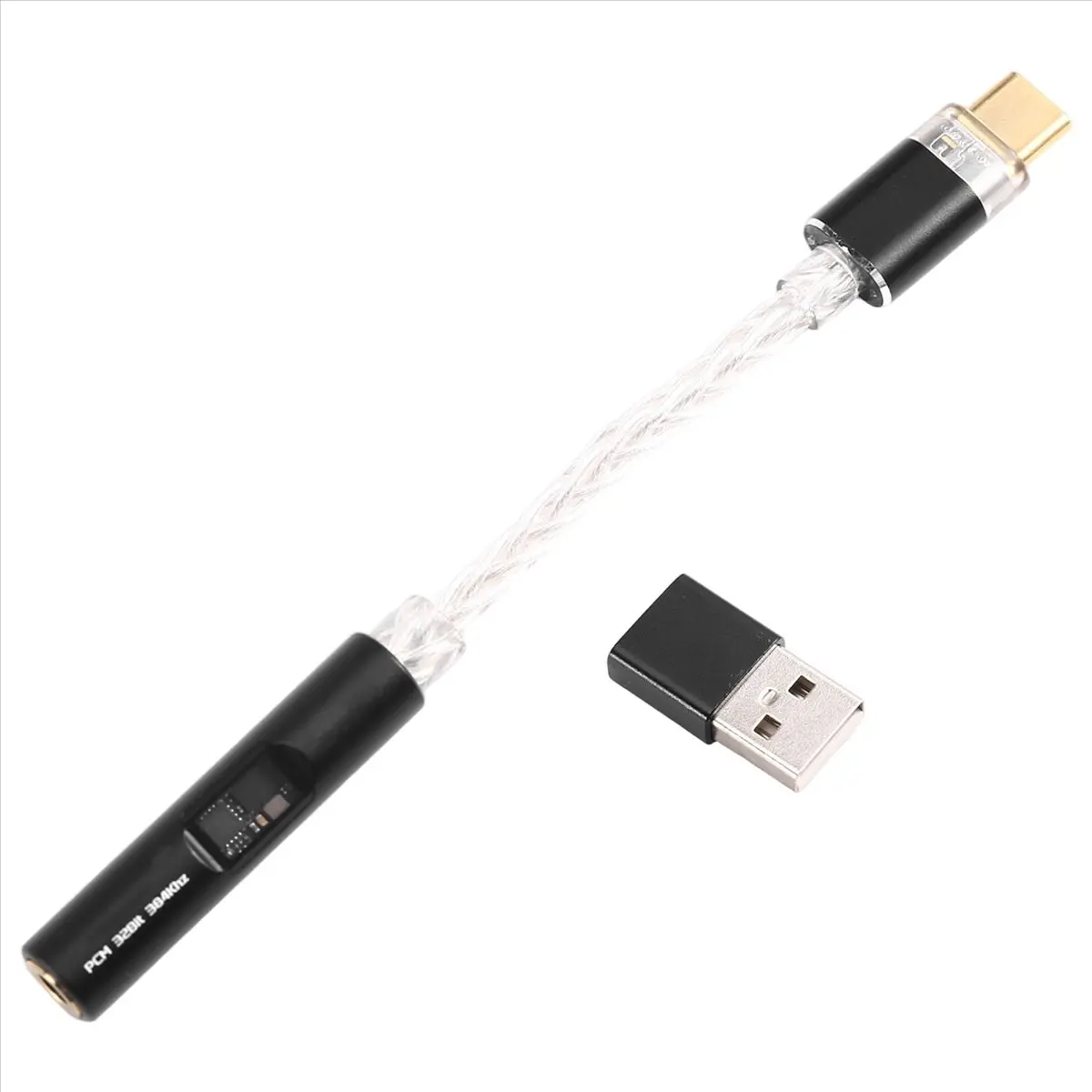 (A32M) 타입 C - 3.5mm USB-A - 3.5 잭 어댑터 HiFi USB C 오디오 AUX 컨버터 디코더 CX31993 어댑터 케이블 고해상도 디코딩