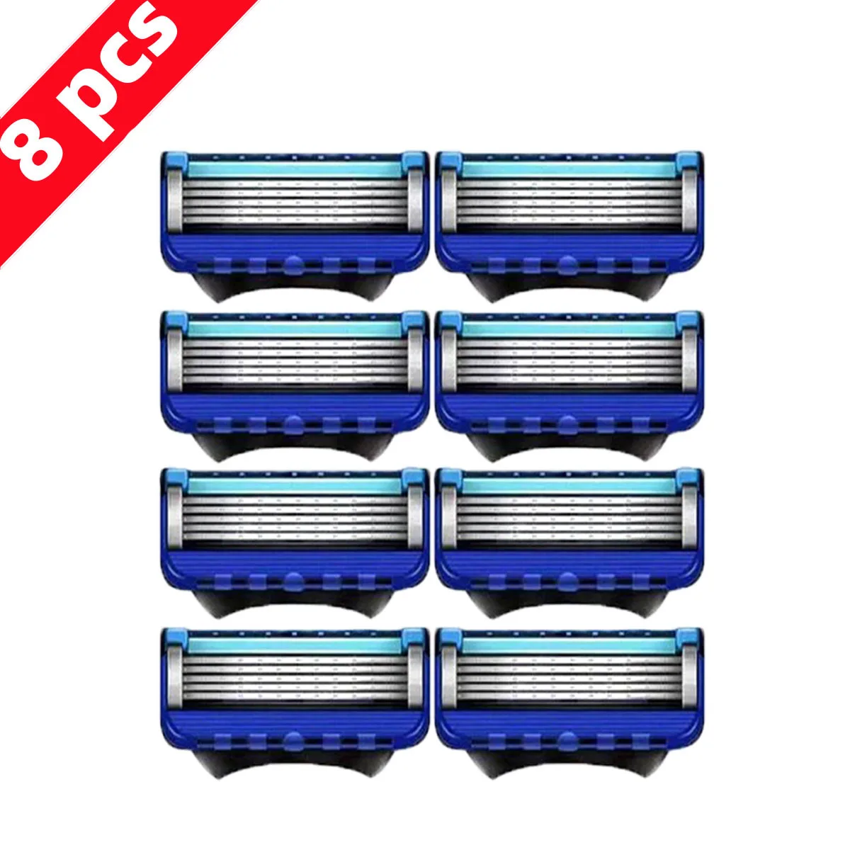 4-48PCS 남성용 수동 면도기 칼 홀더가없는 5 레이어 블레이드 스테인레스 스틸 면도날 피부 손상 없음 올드 스타일 면도기