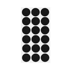 Self-Adhesive Felt Pad Stickers for Protecting Furniture and Floors (Black Round)