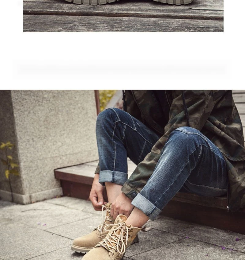 Herren Arbeitsschuhe Aus Echtem Leder Mid Top Martin Boots_voghion.com