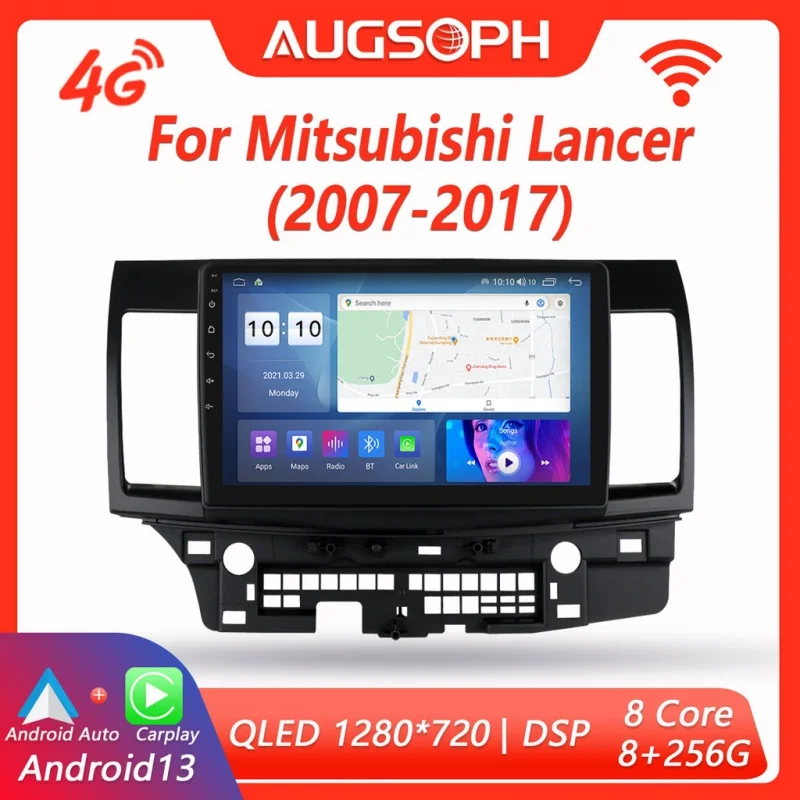 

Android 13 Car Radio for Mitsubishi Lancer 2007-2017, 10inch Multimedia Player with 4G Car Carplay & 2Din GPS Navigation.