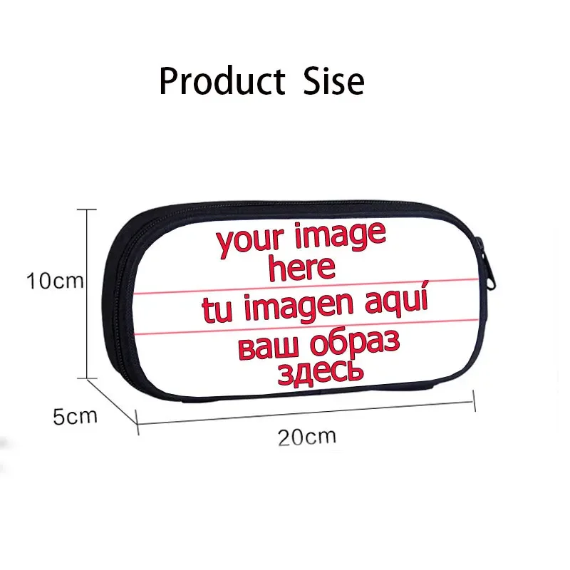 Customize Your Logo / Name  / Image Cosmetic Cases Cartoon Pattern Pencil Bag  Teenager Boys Girls Stationary Bag Pencil Holder 4