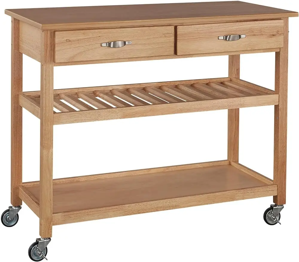 

Кухонная Тележка Homestyles из массива дерева, ширина 44 дюйма, натуральная