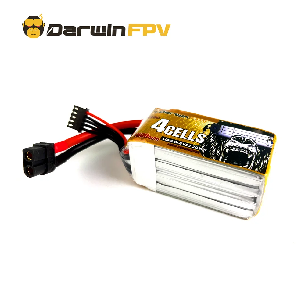 DarwinFPV Lipo Battery 4S 1500mAh 14.8V 110C Racing Battery Quadcopter
