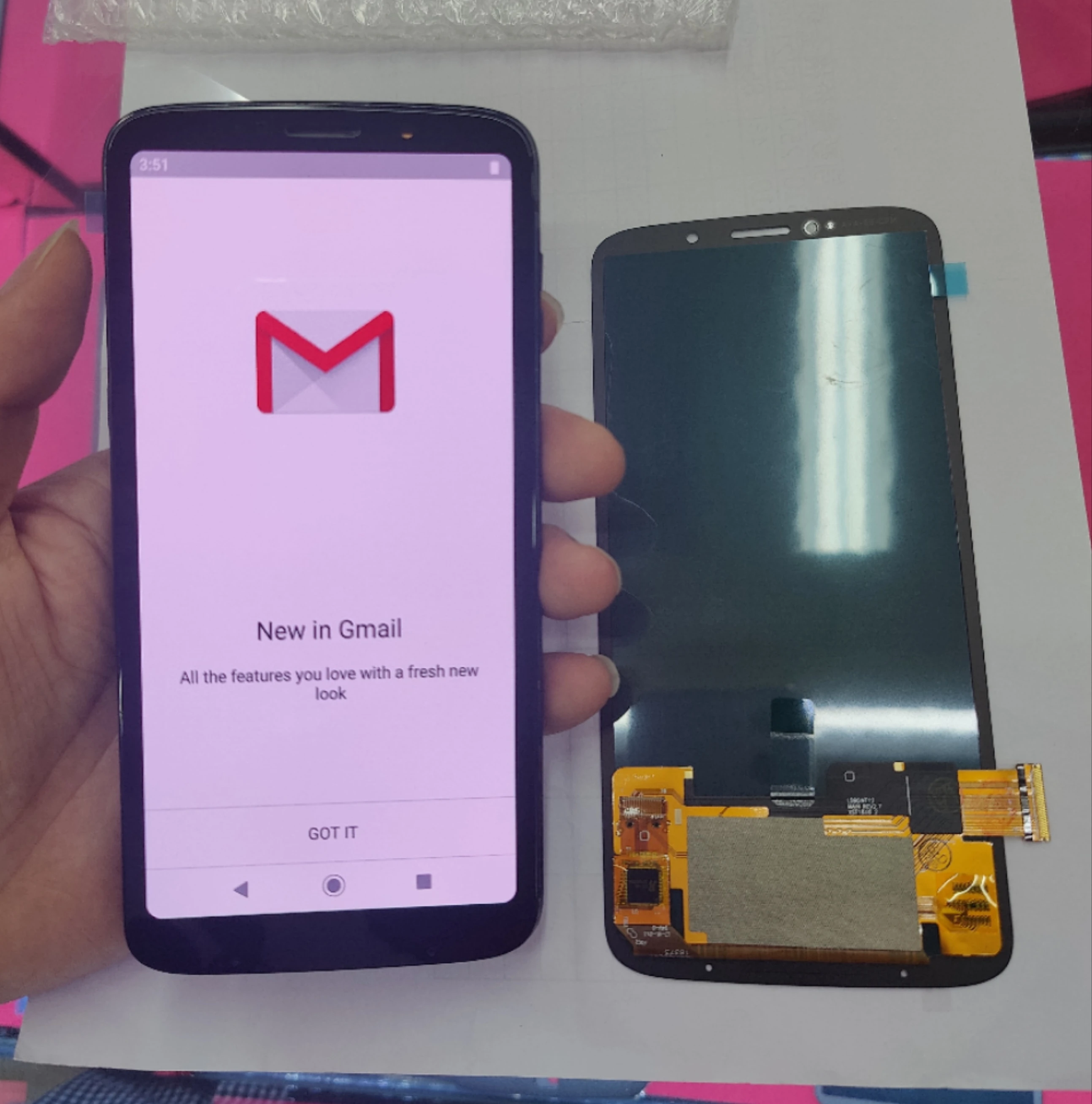 DISPLAY LCD+ TOUCH SCREEN Per MOTOROLA MOTO Z2 PLAY XT1710 Schermo Nero Vetro 3 - Foto 3