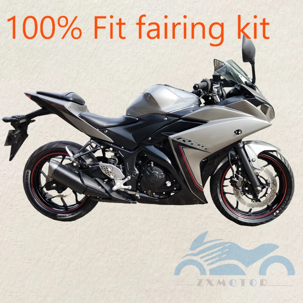 

Серебристая оболочка корпуса Корпуса Обложка подходит для YAMAHA YZF R25 R3 2013 2014 2015 2016 2017 фотообойма