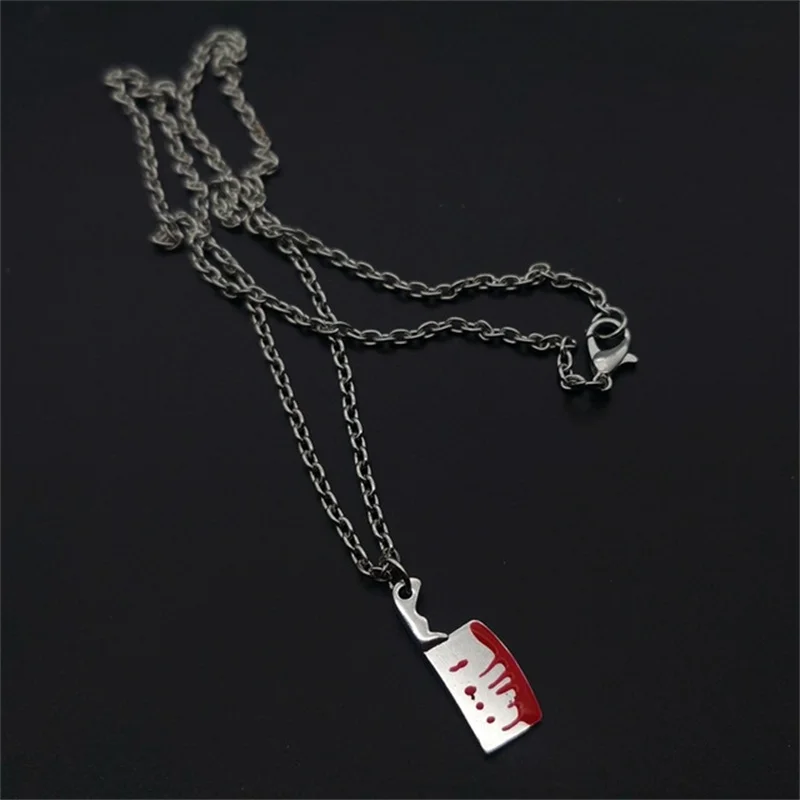 

Exaggerated Cool Punk Knife Necklace,Halloween Necklace, Knife Earrings, Horror Jewelry, Women Necklace, Gothic Jewelry