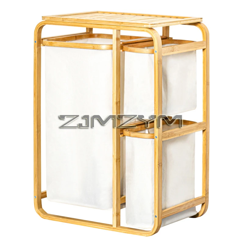 Laundry Basket Foldable Laundry Basket Large Storage Bin with MultiLayer Separation Functional Organizer for Dirty Clothes