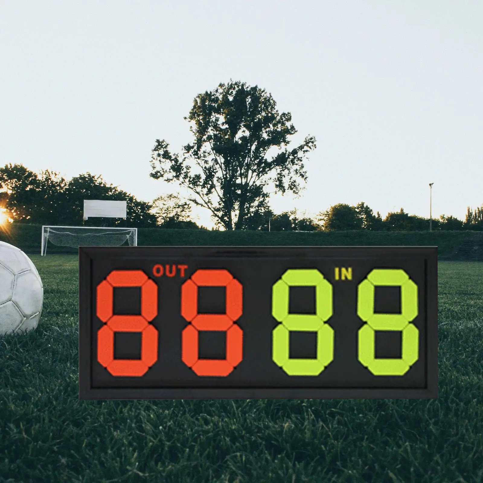 Football Soccer Manual Substitution Board Card 4 digits for Basketball Game Manually Fliping Numbers Doublesided Display Durable