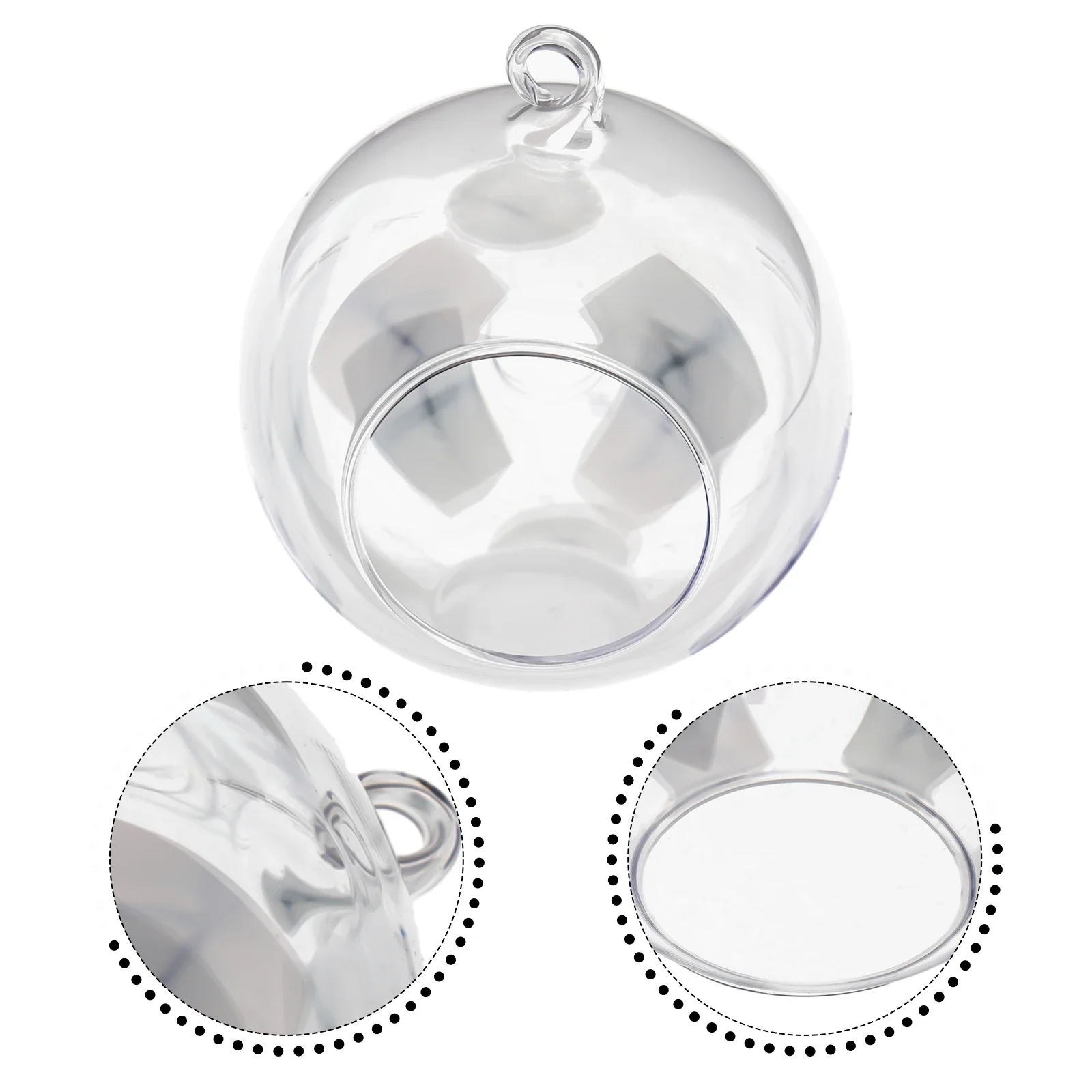 Brand New Garden Glass Ball Hanging Plant Vase Wedding Container Decoration Flat Bottom Flower Indoor Succulent 6