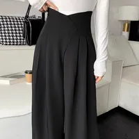 Draping Wide-Leg Suit Pants Women's Spring and Autumn New High Waist Straight Bud-Shaped Pants Small Casual Mop Pants