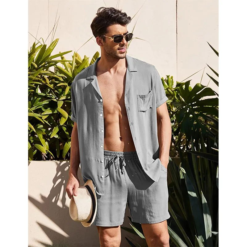 Summer KPOP Fashion Style Harajuku Slim Fit Shirt Loose Casual All Match Casual Shorts Solid Pockets Short Sleeve Blusa Sets