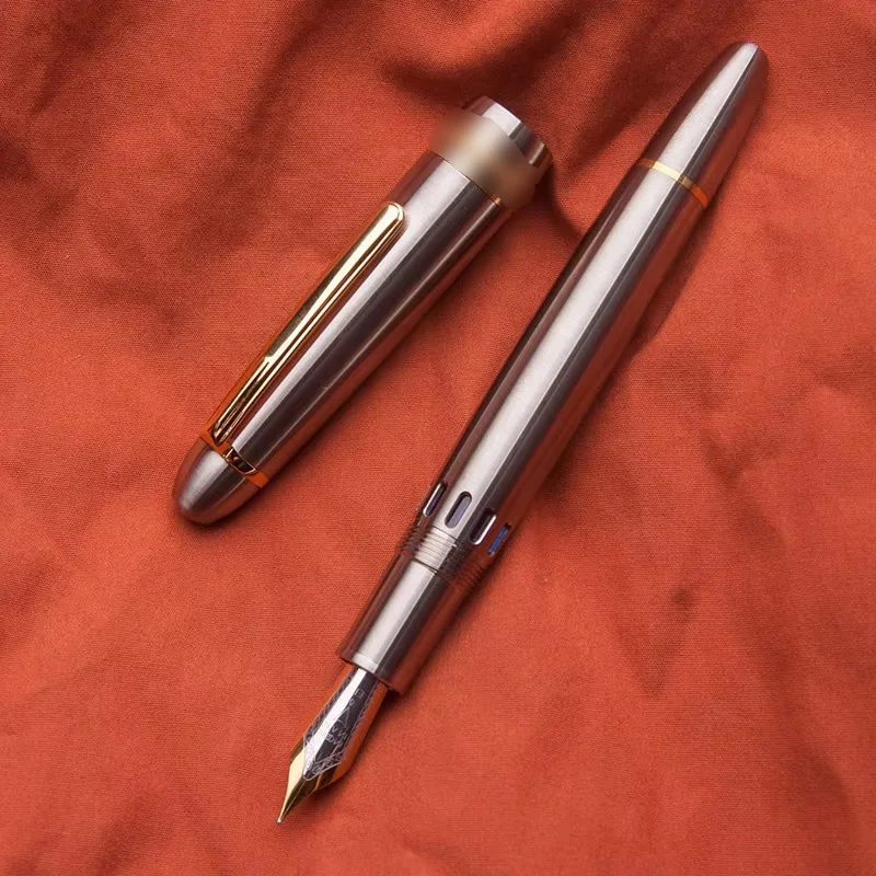 MAJOHN Ti-136 Metal Pison Vulpen Titaniumlegering EF/F/M 0.38/0.5/0.7mm Punt Inktpen Luxe Schrijft Kantoor Zakelijk_voghion.com