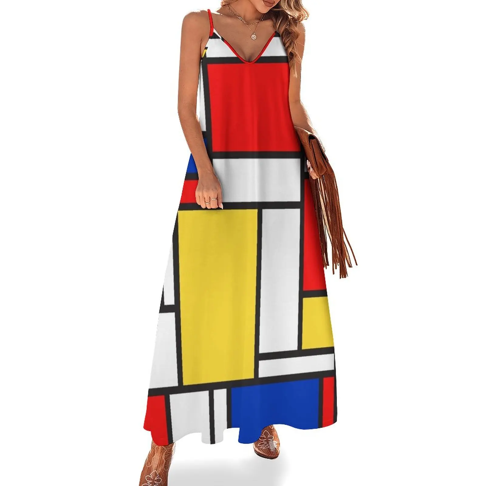 

Pop Art Sleeveless Dress evening dress woman luxury woman party dress clothes for woman
