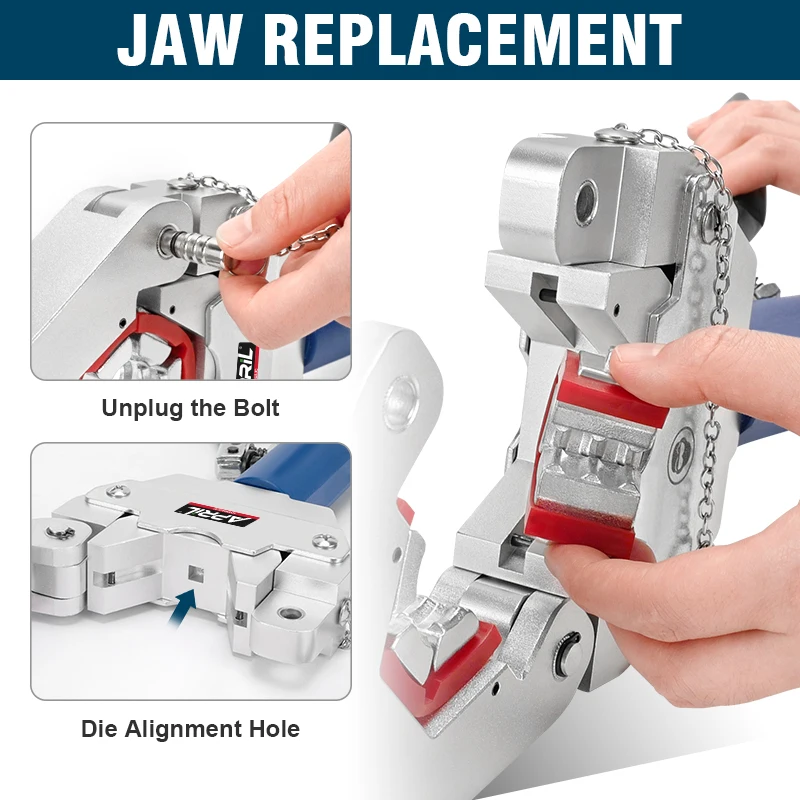 Hydraulic Hose Crimper AC Crimping Tool Barbed Beaded Hose Fittings Air Conditioning Repaire