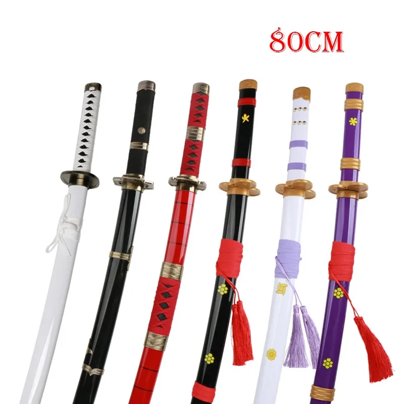 31.5" /80cm Roronoa Zoro Katana Japanese Manga Character Weapon Toy Sword Trafalgar D. Law Cosplay Birthday Gift Room Decoration 4