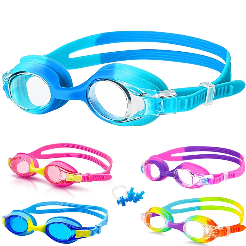 Kids Swim Goggles, 2 Pack Swimming Goggles For Boys Girls, Anti Fog UV Protection No Leaking