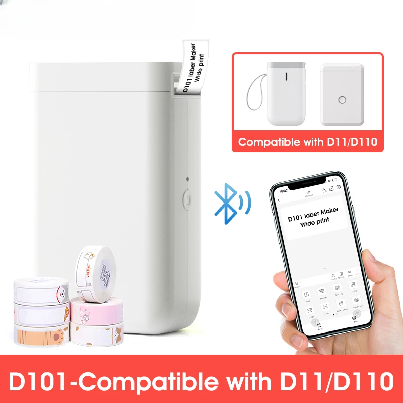 D101 Stampante Per Account Portatile Portatile Portatile Per Uso Domestico Conservazione Dei Prezzi Bluetooth E Etichettatrice Intelligente
