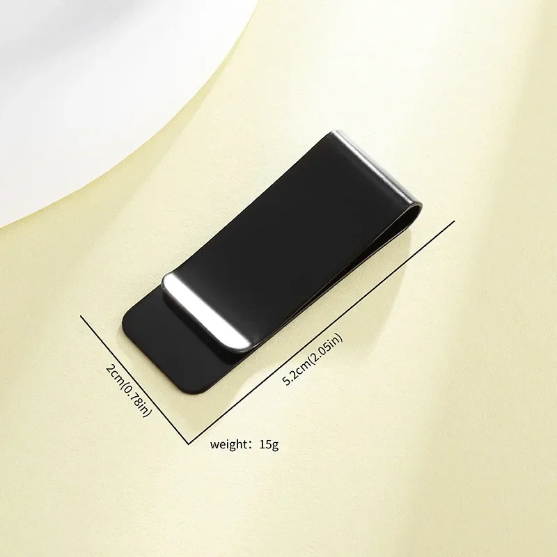 Vintage Solid Brass Money Clip Wallet Thickness Metal Men Cash Bill Clamp Holder ID Credit Card Folder For Male Mini Purse