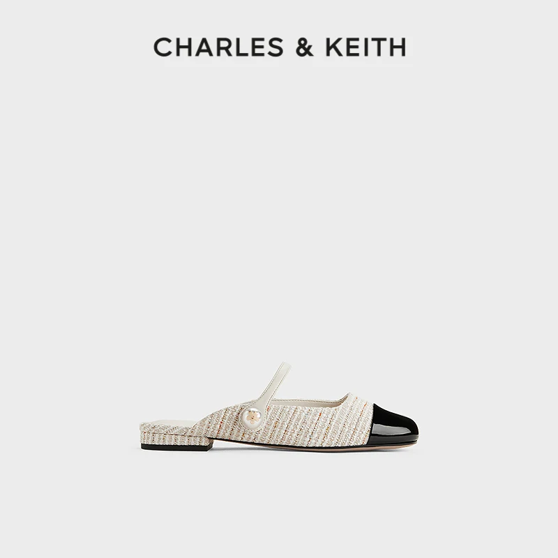 

CHARLES&KEITH24 Spring New CK1-70900458-1 French line with flat Muller slippers