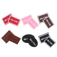 5Pcs 1:12 Dollhouse Miniature Welcome Mat Front Door Carpet Floor Rug 5.1*3.4cm Dollhouse Living Room Accessories 1